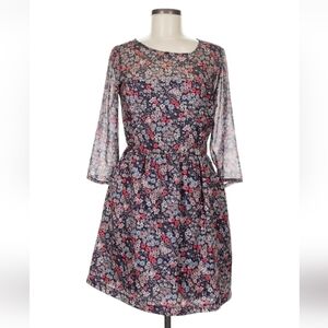 Stradivarius Floral Long Sleeve A‑Line Floral Long Sleeve A‑Line Dress Women’s M